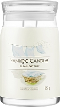 Духи, Парфюмерия, косметика Ароматическая свеча в банке "Clean Cotton", 2 фитиля - Yankee Candle Singnature 