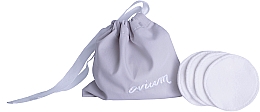 Набір серветок для зняття макіяжу, з темно-сірою сумкою - Ovium Mini — фото N2