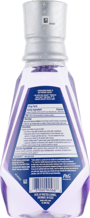 Ополаскиватель для полости рта "Мята" - Crest Pro-Health Advanced Mouthwash with Extra Deep Clean Clean Mint — фото N3