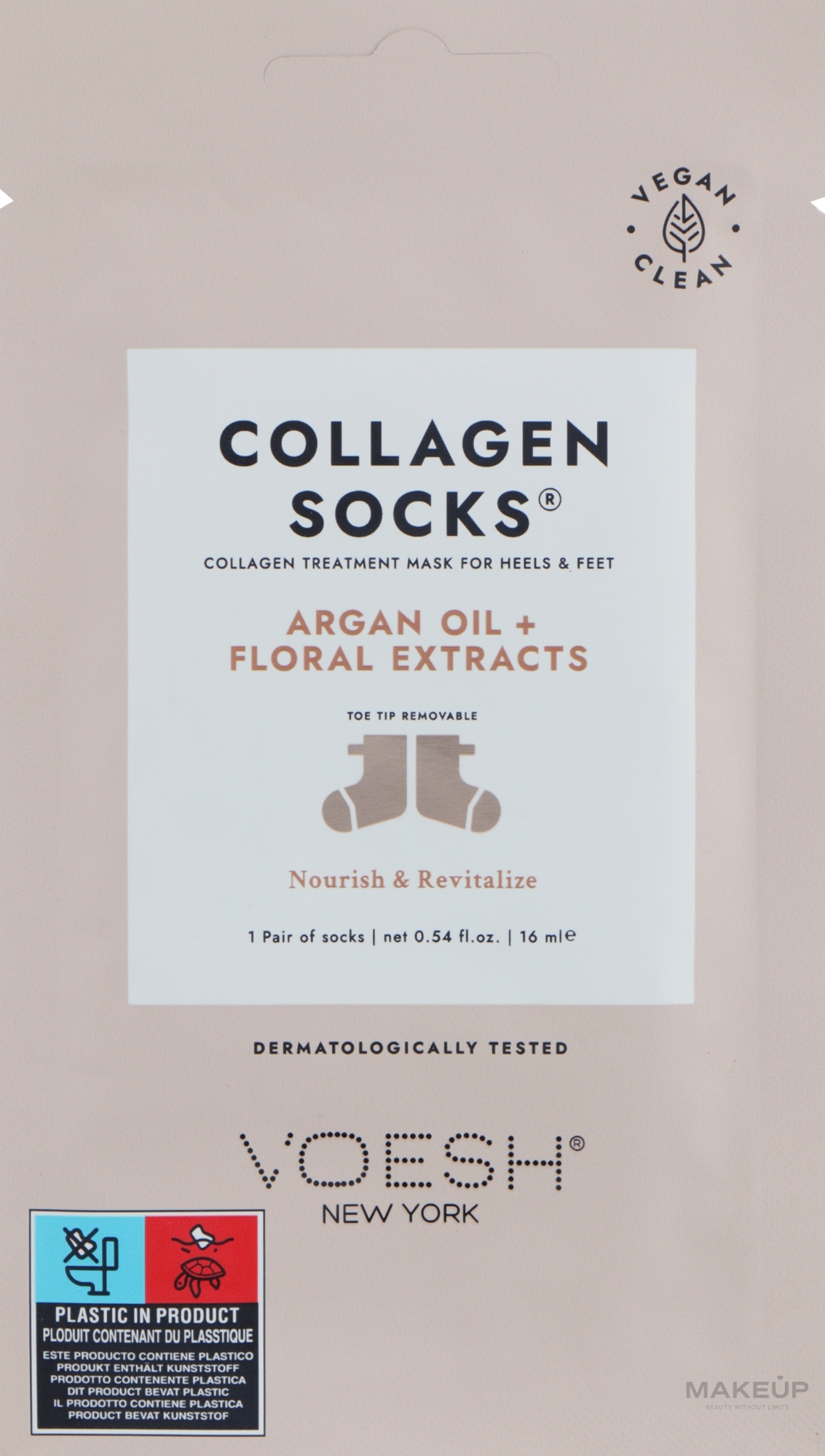 Коллагеновые носки с аргановым маслом + цветочными экстрактами - Collagen Socks Argan Oil + Floral Extrac — фото 16ml