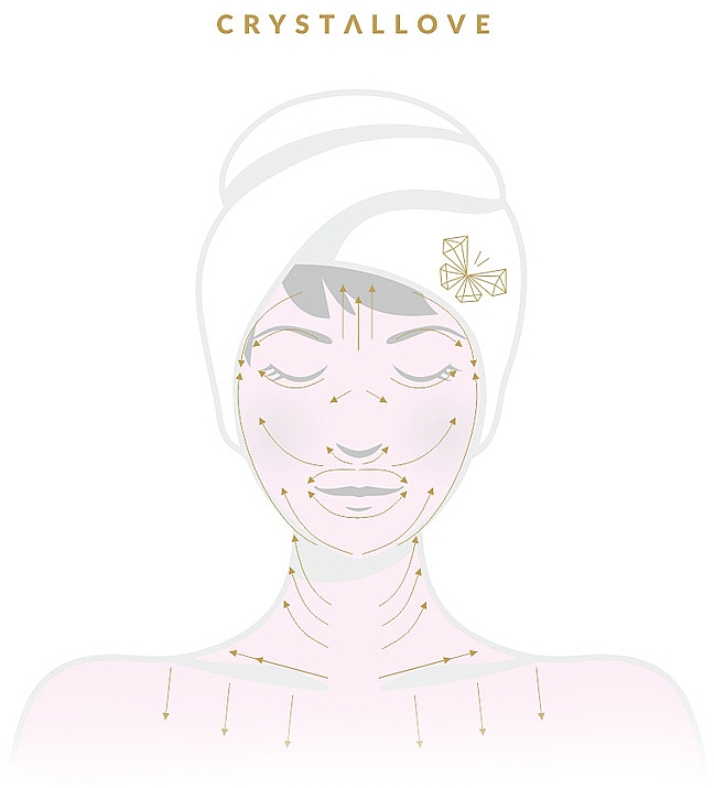Ролер-масажер для обличчя, 3D - Crystallove 3D Rose Quartz Roller — фото N2