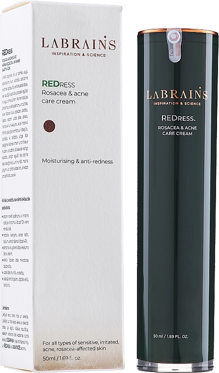 Крем для ухода за лицом при розацеа и акне - Labrains Redress Rosacea & Acne Care Cream — фото N2