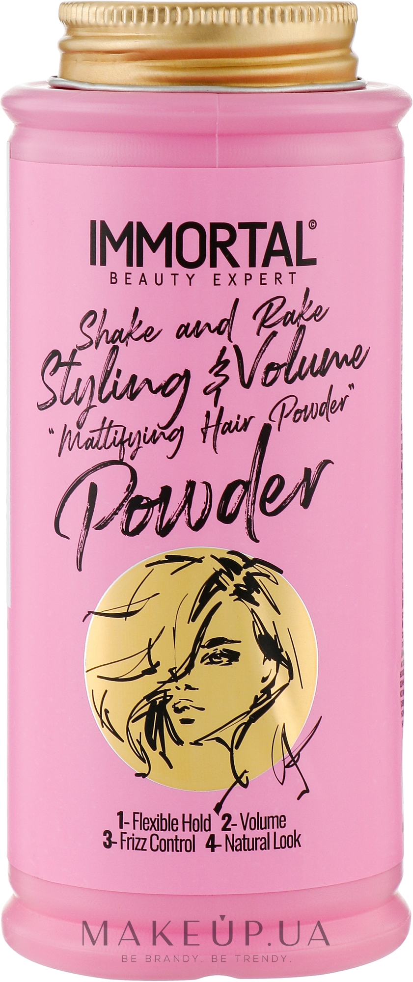 Пудра для волосся жіноча - Immortal Infuse Pink Powder Wax — фото 20g