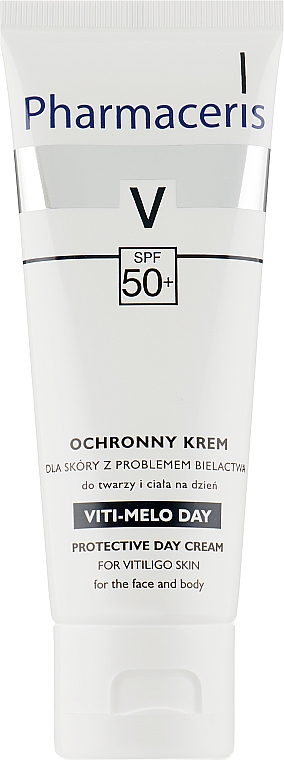 Захисний денний крем для обличчя і тіла для шкіри з вітіліго - Pharmaceris V Protective Day Cream for Vitiligo Skin SPF 50+ — фото N2