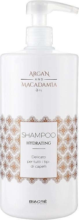 Увлажняющий шампунь «Арган и Макадамия» - Biacre Argan and Macadamia Shampoo Hydrating  — фото N2