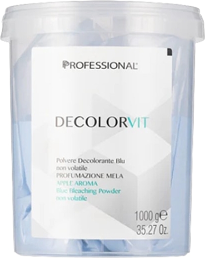 Порошок для освітлення волосся з яблучним ароматом - Professional Decolorvit Apple Aroma Blue Bleaching Powder — фото N1