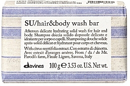 Тверде мило для тіла та волосся після сонця - Davines SU Hair & Body Wash Bar — фото N1