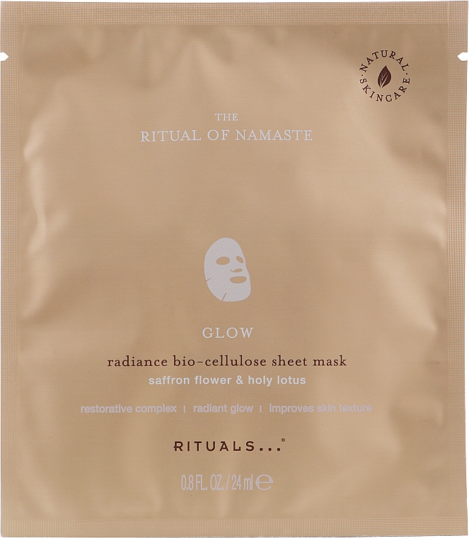 Антивозрастная тканевая маска - Rituals The Ritual of Namaste Glow Radiance Sheet Mask  — фото N1