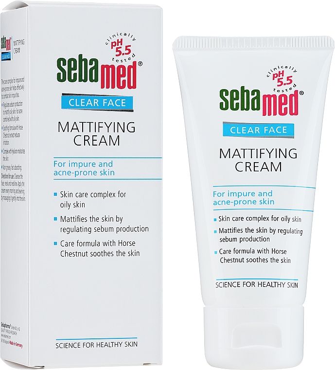 Денний матувальний крем для обличчя - Sebamed Clear Face Mattifying Cream — фото N2