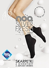 Носки женские "Silver Fresh" с ионами серебра, 40 Den, nero - Knittex — фото N1