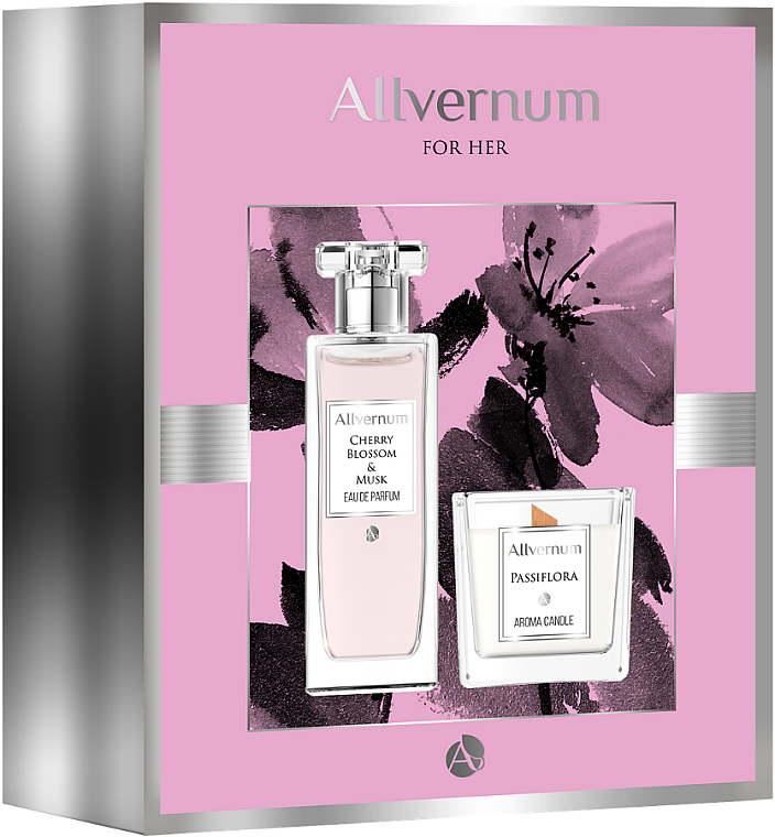 Allvernum Cherry Blossom & Musk - Набор (edp/50ml + candle/100g) — фото N1