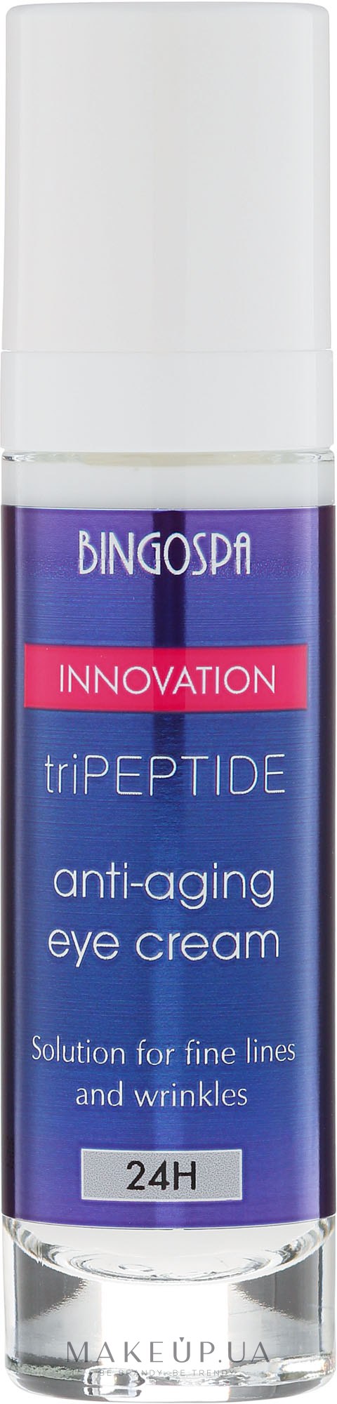 Трипептидний крем для боротьби зі зморшками навколо очей - BingoSpa Innovation TriPeptide Anti-Aging Eye Cream — фото 50g