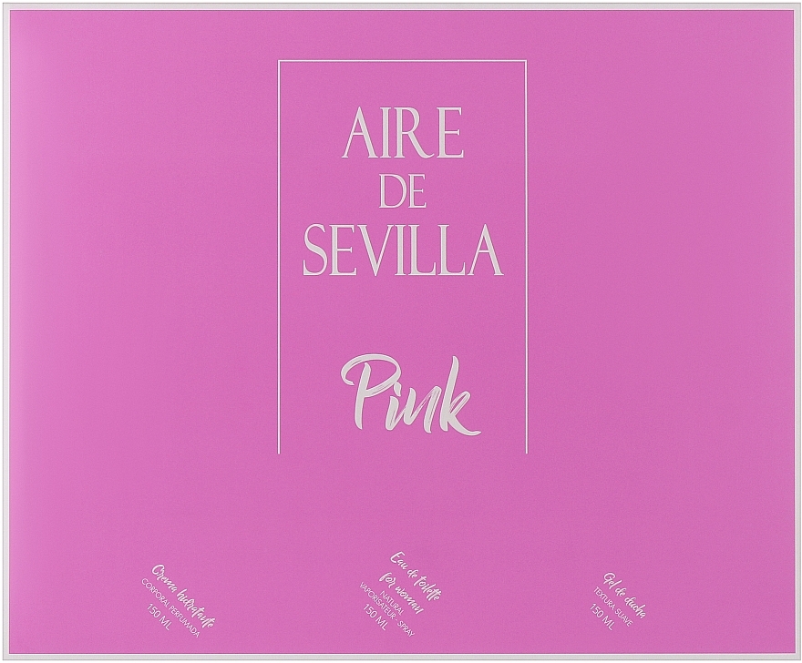Instituto Español Aire De Sevilla Pink - Набір (edt/150ml + sh/gel/150ml + b/cr/150ml) — фото N1