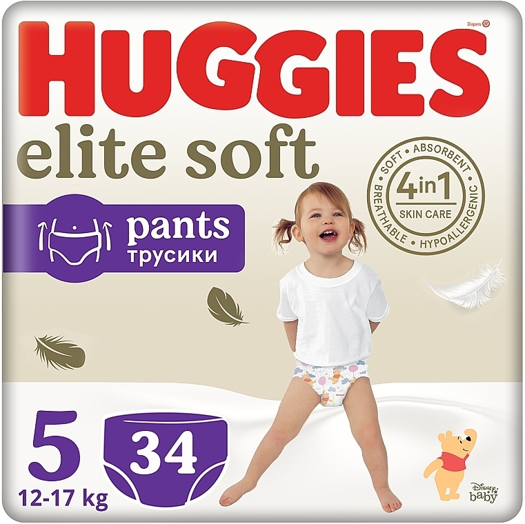 Подгузники-трусики Elite Soft Pants 5 (12-17 кг), 34 шт. - Huggies