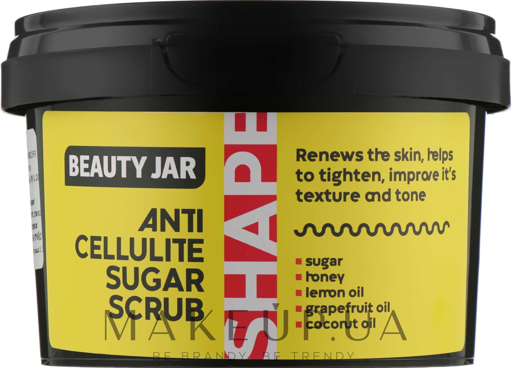 Антицеллюлитный сахарный скраб для тела - Beauty Jar Shape Anti-Cellulite Sugar Scrub  — фото 250g