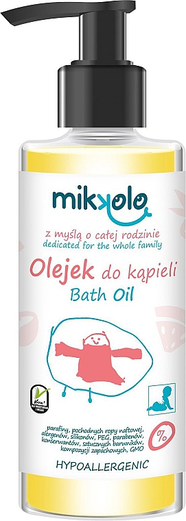 Гипоаллергенное масло для ванны - Nova Kosmetyki Mikkolo Bath Oil — фото N1