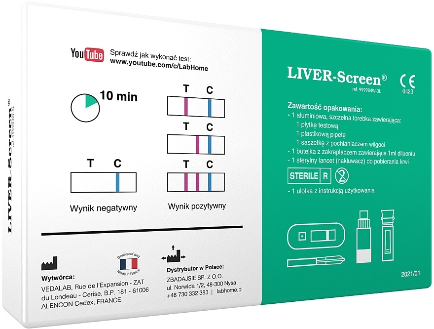 Діагностичний тест для оцінки фізіологічного стану печінки - Lab.Home Liver-Screen — фото N2