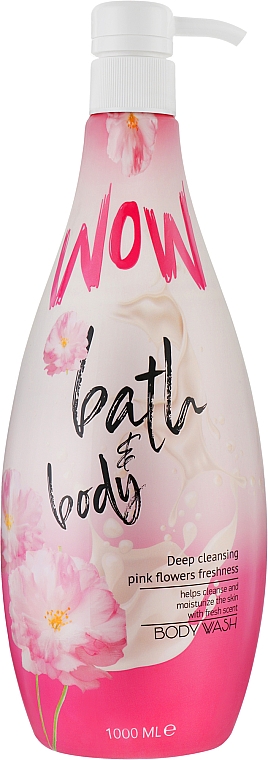 Гель для душа "Розовые цветы" - Wow Bath & Body Pink Flowers Body Wash — фото N1