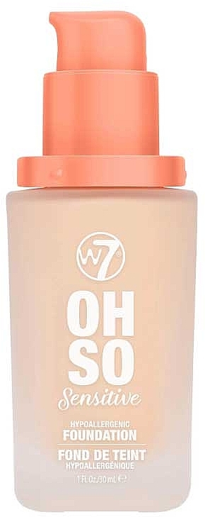 Гипоаллергенная тональная основа - W7 Oh So Sensitive Hypoallergenic Foundation — фото N1