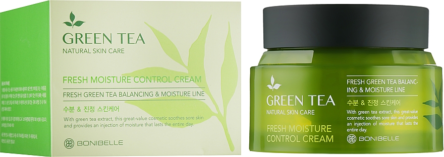 Увлажняющий балансирующий крем для лица с экстрактом зеленого чая - Enough Bonibelle Green Tea Fresh Moisture Control Cream