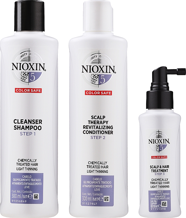 Набір   - Nioxin Thinning Hair System 5 Starter Kit (shm/300ml + cond/300ml + mask/100ml) — фото N2