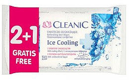 Духи, Парфюмерия, косметика Набор освежающих салфеток - Cleanic Ice Cooling Wipes 2+1 (3x15 wipes)