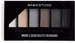 Парфумерія, косметика Палетка тіней для повік, сірі тони - Magic Studio Black Nudes 6 Color Eyeshadow Palette