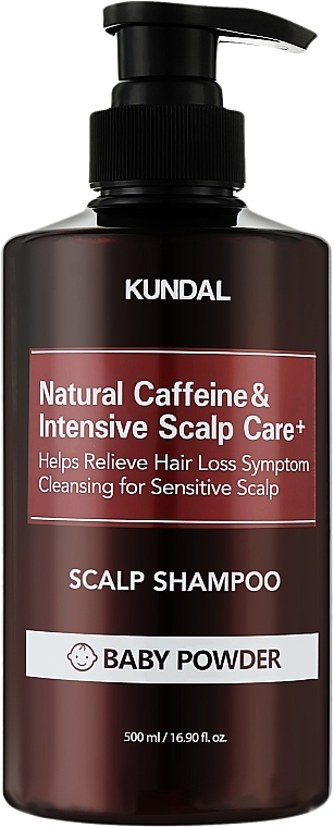 Шампунь "Baby Powder" - Kundal Natural Caffeine & Intensive Scalp Care Shampoo — фото N1