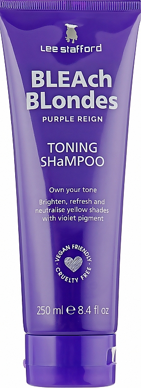 Тонирующий шампунь для осветленных волос - Lee Stafford Bleach Blonde Toning Shampoo — фото N1