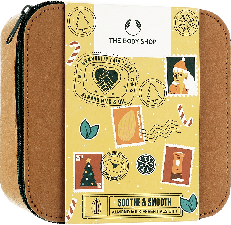Набор, 5 продуктов - The Body Shop Soothe & Smooth Almond Milk Essentials Gift — фото N1
