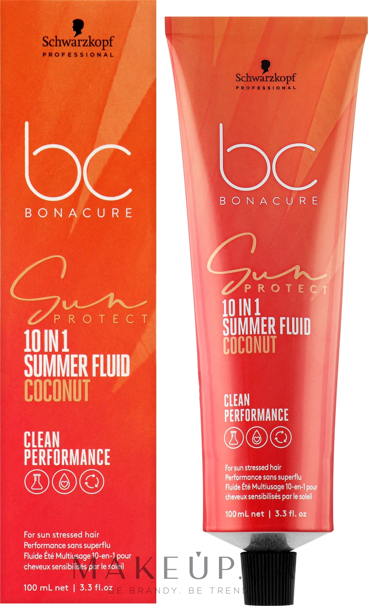 Мультифункціональний флюїд для волосся - Schwarzkopf Professional Bonacure Sun Protect 10-In-1 Summer Fluid Coconut — фото 100ml