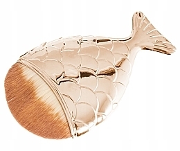 Пензель для макіяжу "Рибка", золотистий - Beauty Design — фото N1