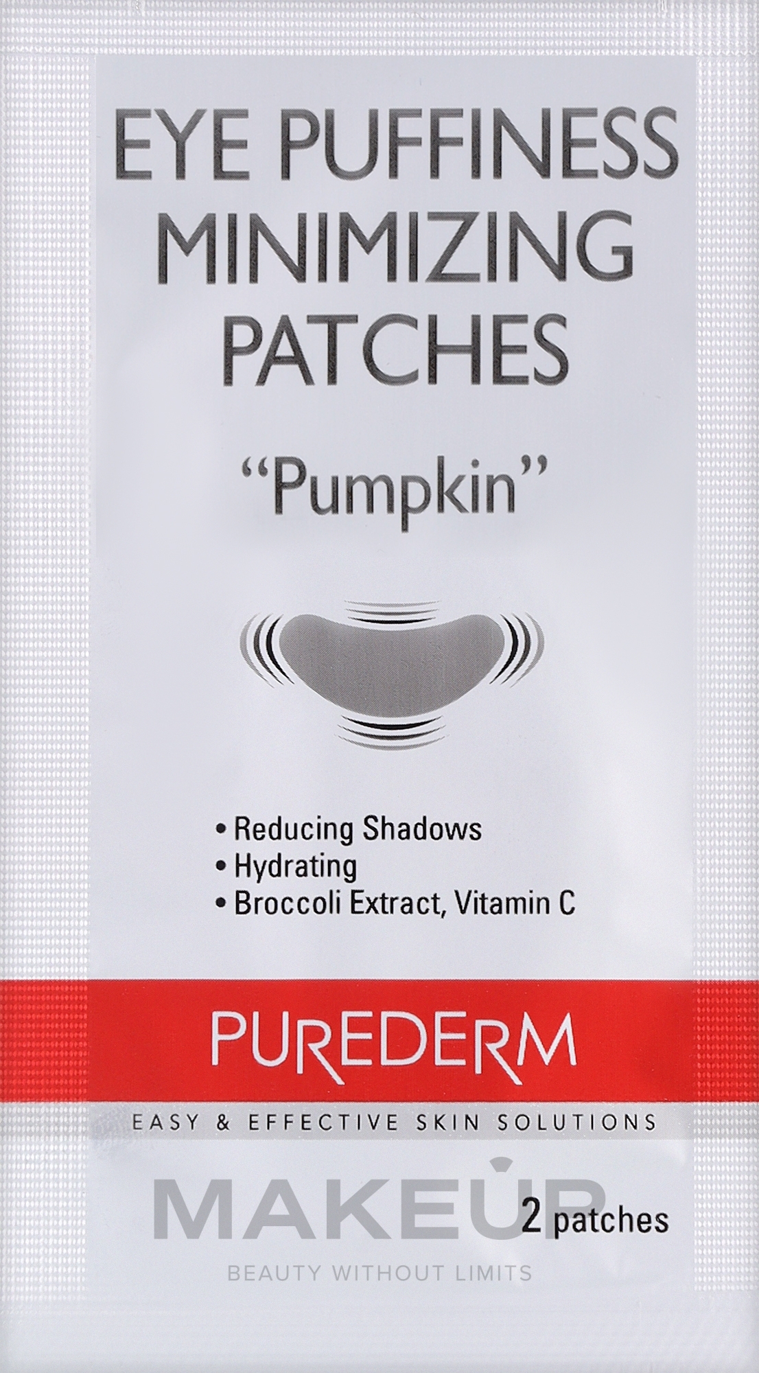 Патчи для области вокруг глаз "Тыква" - Purederm Eye Puffiness Minimizing Patches Pumpkin — фото 6шт