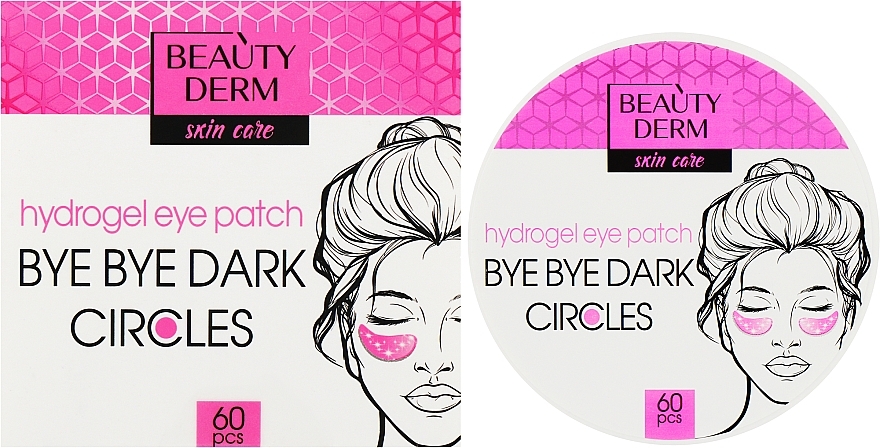 Рожеві гідрогелеві патчі - Beauty Derm Bye Bye Dark Circles Hydrogel Eye Patch — фото N2