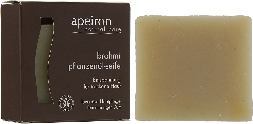Натуральное мыло "Брахми" для сухой кожи - Apeiron Brahmi Plant Oil Soap — фото N2