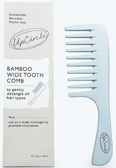 Бамбуковая расческа с широкими зубьями - Upcircle Bamboo Wide Tooth Comb — фото N2