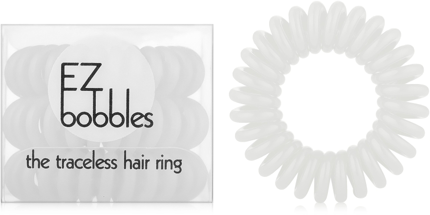 Резинка для волосся, біла - EZ Bobbles — фото N1