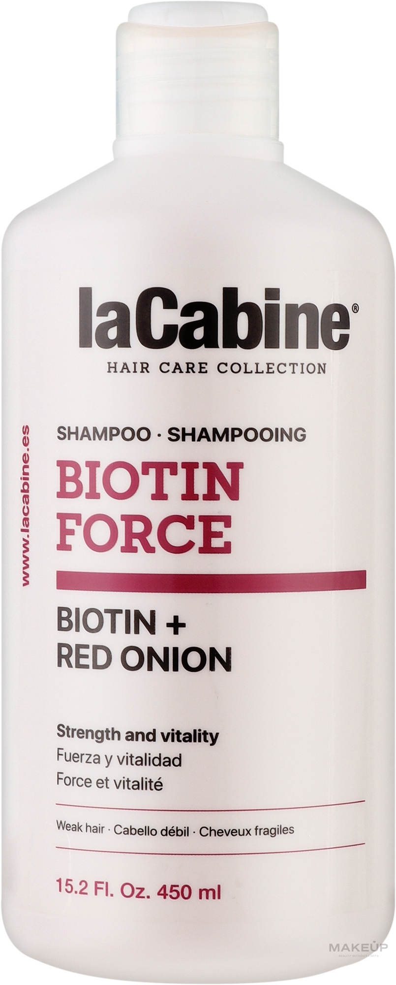 Шампунь проти випадіння волосся - La Cabine Biotin Force Biotin + Red Onion Shampoo — фото 450ml