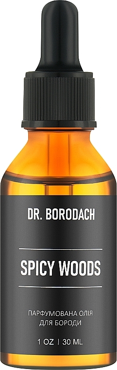 Парфумована олія для бороди "Spicy Wood" - Dr. Borodach — фото N1