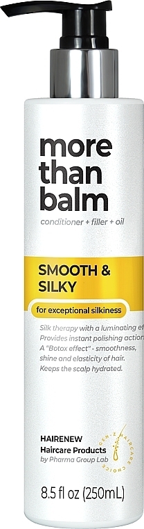 Бальзам для волосся "Ламінувальний ультрашовк" - Hairenew Smooth & Silky Balm Hair — фото N1
