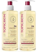 Парфумерія, косметика Набір - Topicrem DA Protect Replenishing Cleansing Oil (cl/oil/2x500ml)