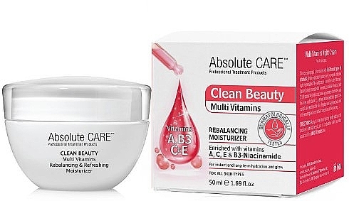 Крем для лица - Absolute Care Clean Beauty Multi Vitamins Rebalancing & Moisturizer — фото N1