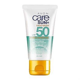 Солнцезащитный матирующий крем - Avon Care Sun+ Shine Control Sun Cream SPF 50 — фото N1