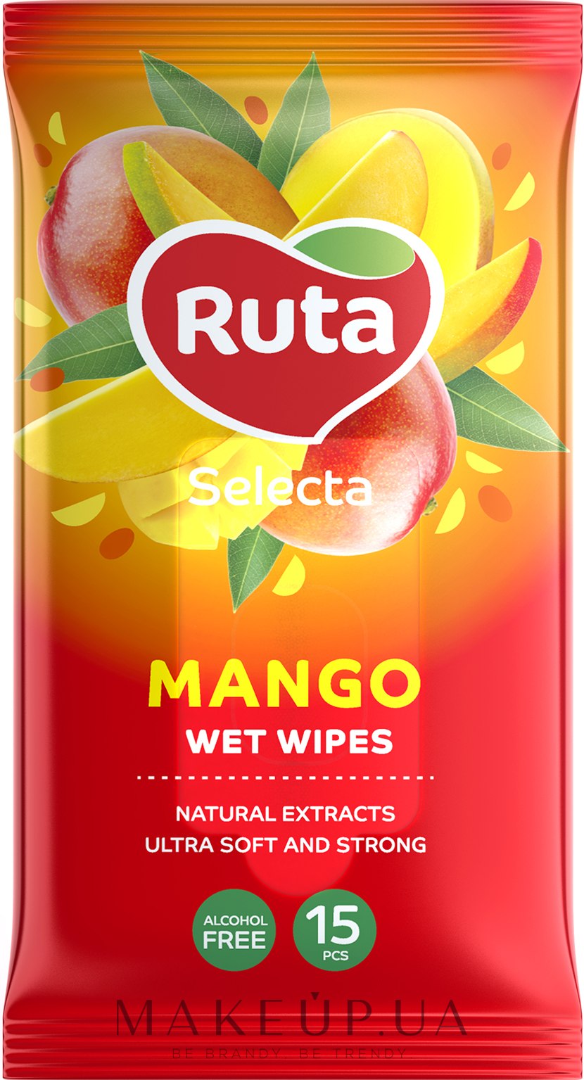 Вологі серветки з екстрактом манго - Ruta Selecta Mango — фото 15шт