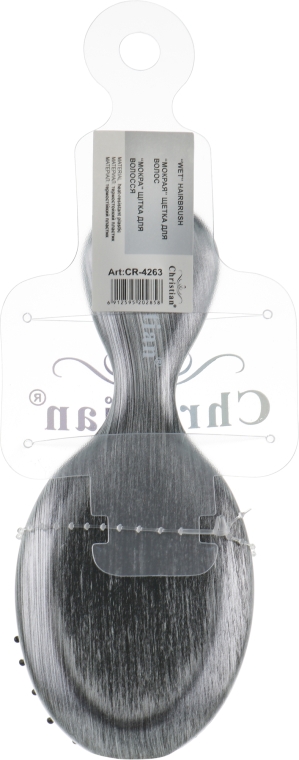 Гребінець для волосся "Міні", CR-4263, чорно-срібний - Christian — фото N2