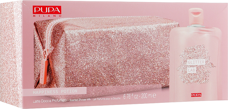 Набор - Pupa Glitter Lab 001 (bag + Milk/200 ml) — фото N1