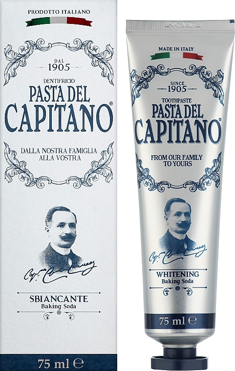 Відбілювальна зубна паста - Pasta Del Capitano Whitening Baking Soda — фото N2