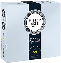 Презервативи латексні, розмір 49, 36 шт. - Mister Size Extra Fine Condoms — фото N1