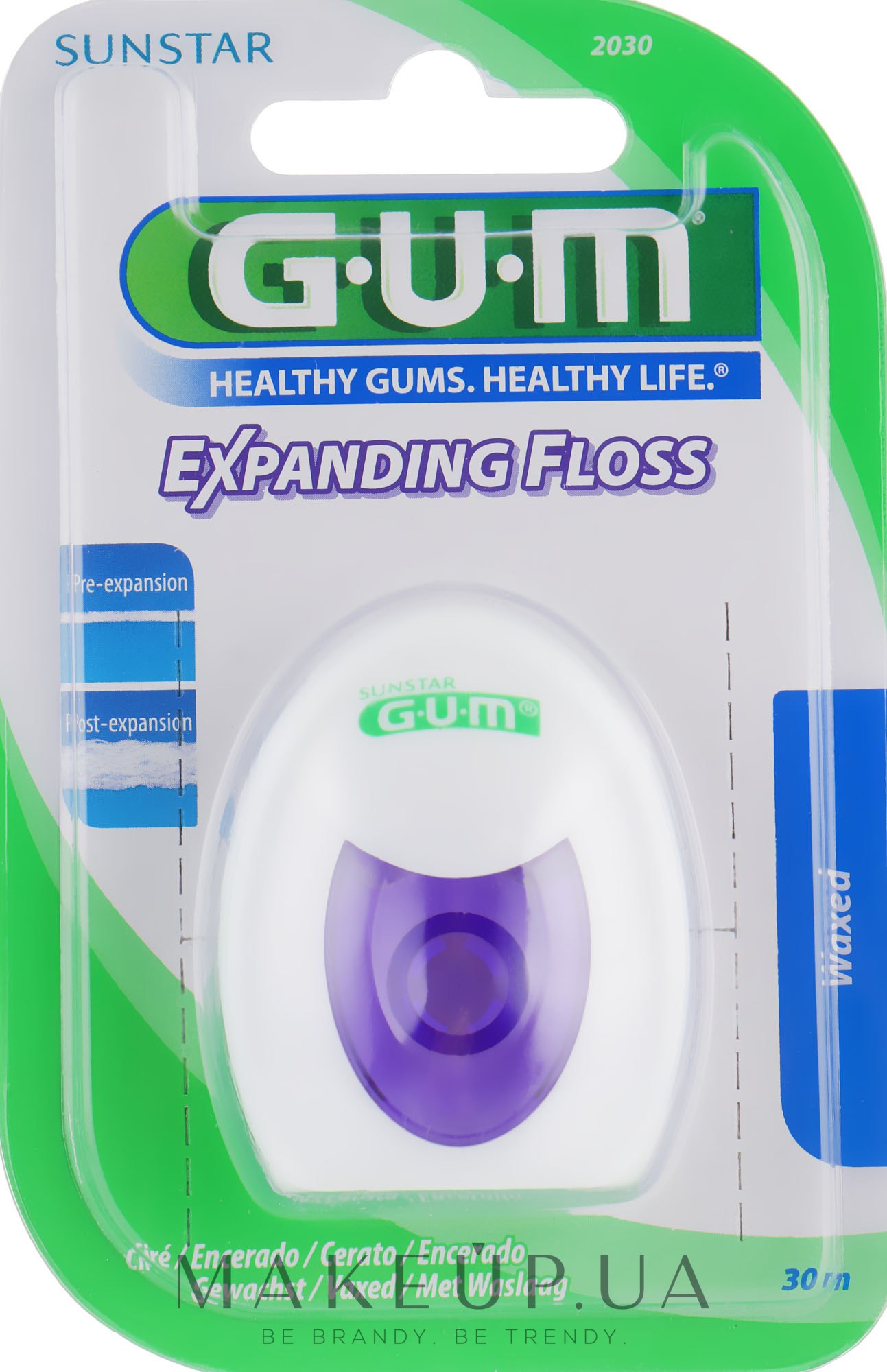 Зубна нитка з ефектом розширення - G.U.M. Expanding Floss — фото 30м