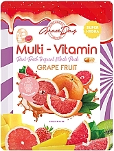 Парфумерія, косметика Тканинна маска з екстрактом грейпфрута - Grace Day Multi-Vitamin Grape Fruit Mask Pack